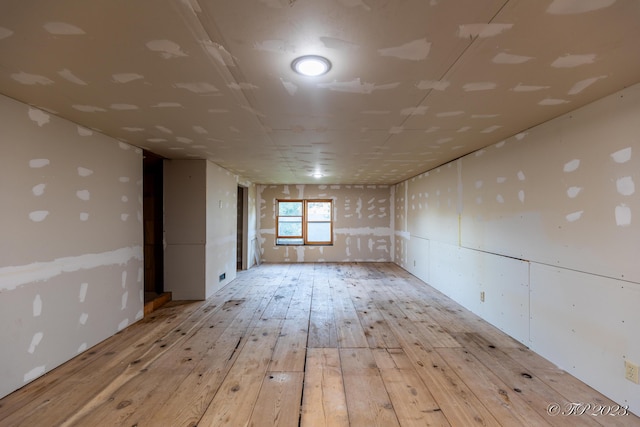 empty room with light wood-style floors