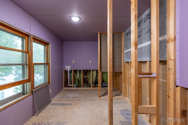 interior space with recessed lighting