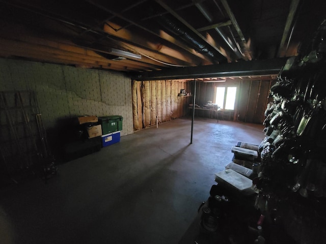 view of basement