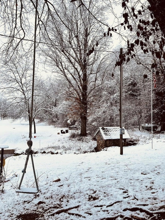 1100 Hattie Dr, Willow Springs, MO 65793 - view of yard covered in snow