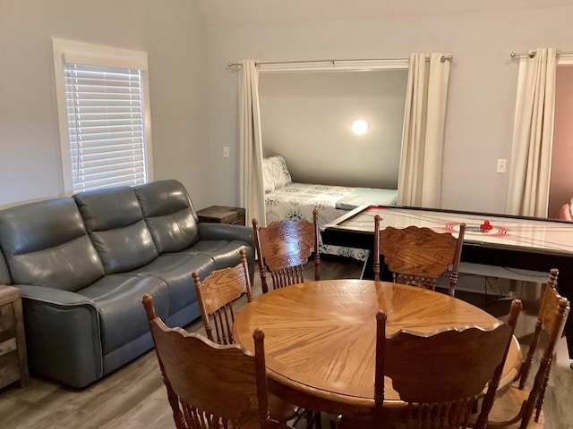 dining area featuring light hardwood / wood-style flooring