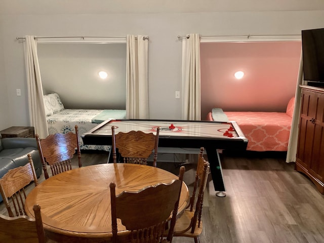 dining room featuring dark hardwood / wood-style flooring