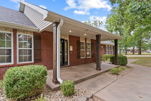 exterior space with a porch