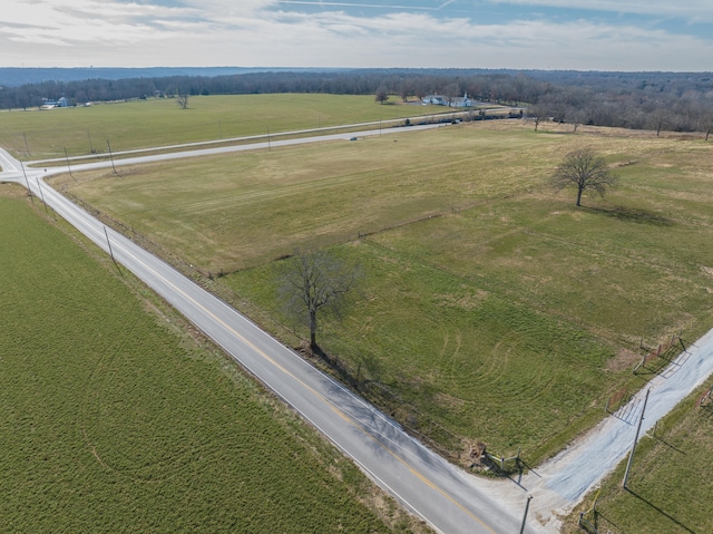 drone / aerial view featuring a rural view