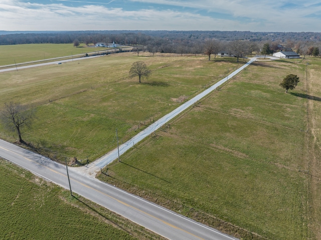 drone / aerial view featuring a rural view