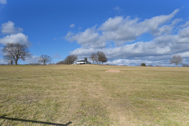 view of yard with a rural view