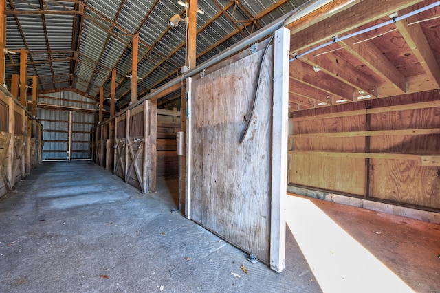 view of horse barn