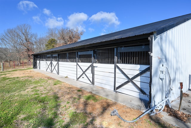 view of horse barn