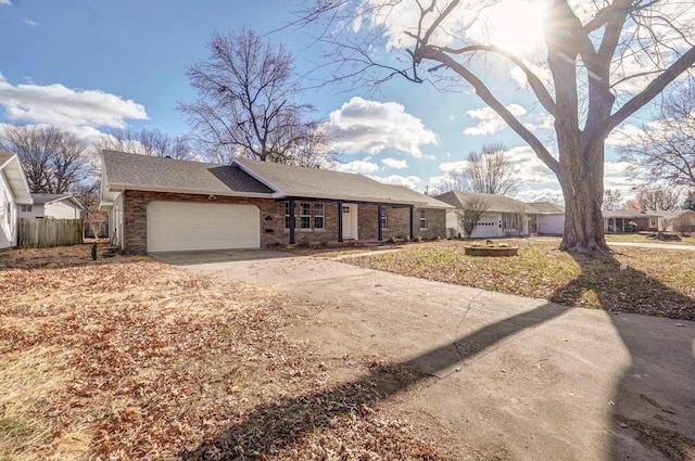 ranch-style home with a garage