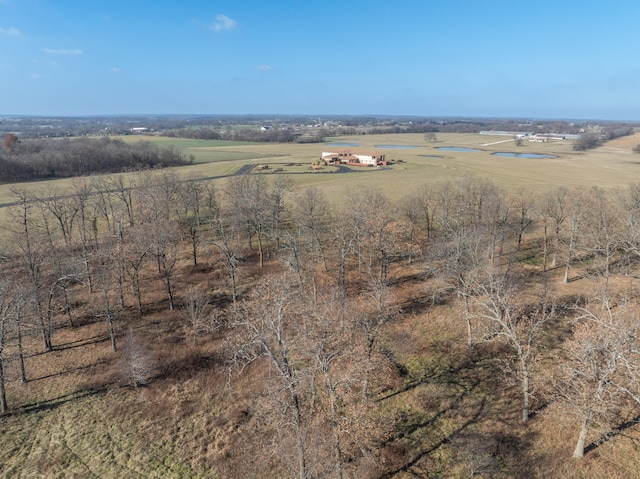 drone / aerial view with a rural view