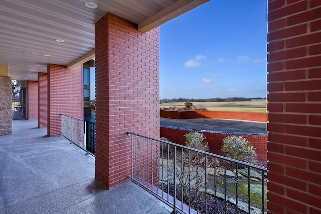 balcony with a rural view