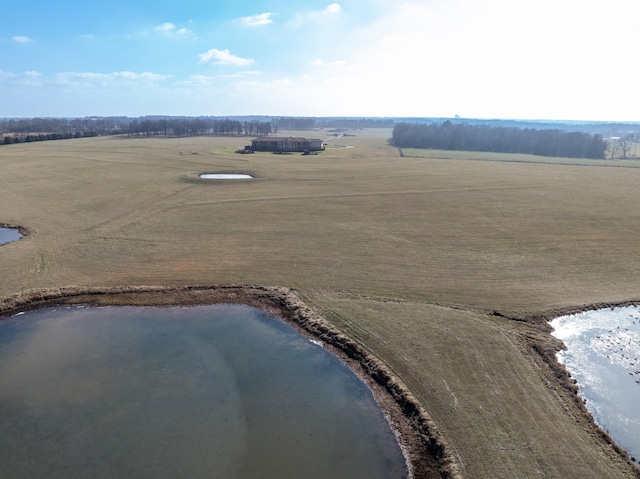 bird's eye view with a rural view