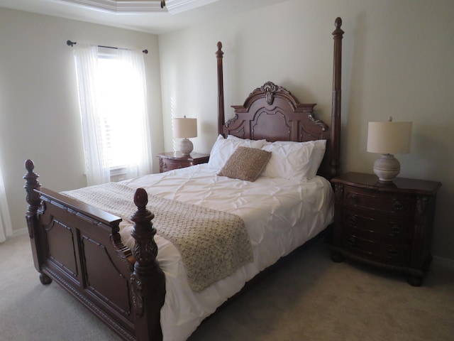 view of carpeted bedroom