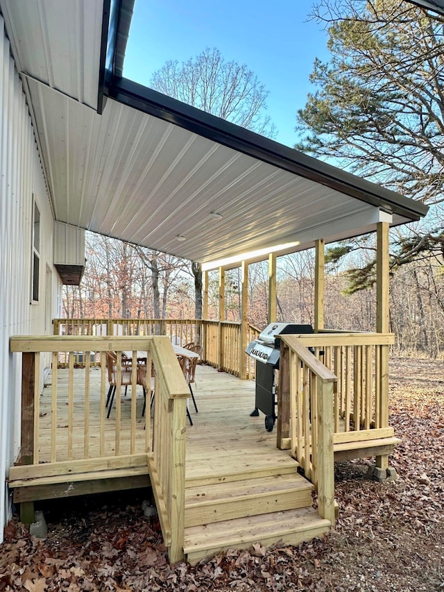 view of wooden deck