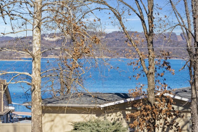 water view with a mountain view