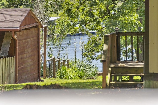 water view with fence