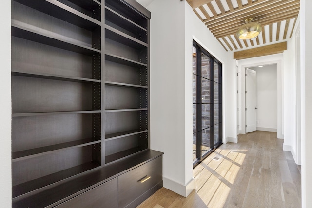 interior space featuring light wood-type flooring