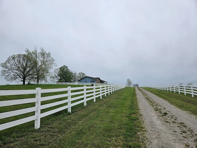 exterior space featuring a rural view