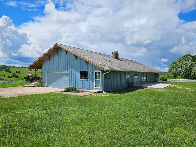 exterior space with a front lawn