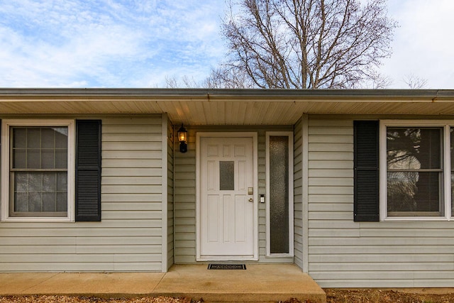 view of doorway to property