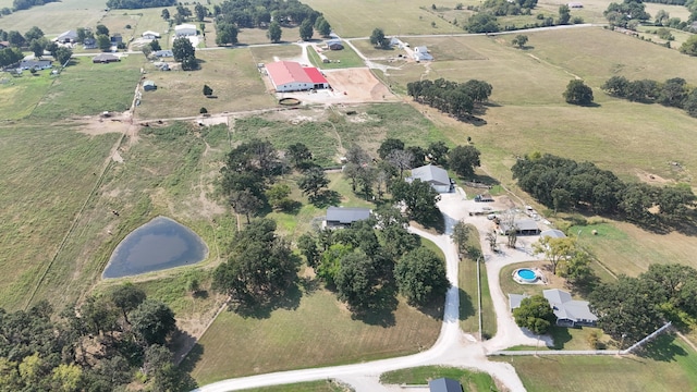 bird's eye view with a rural view