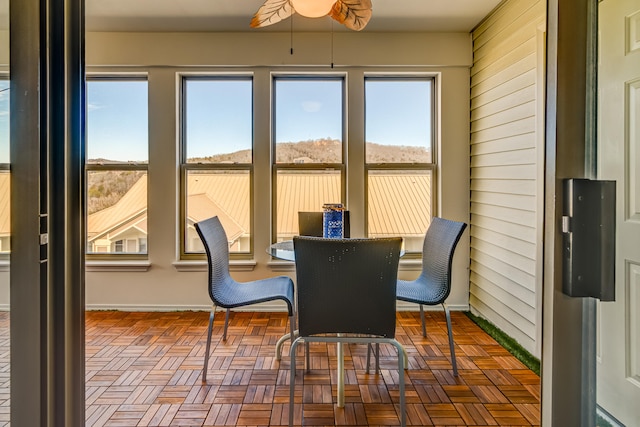 view of sunroom