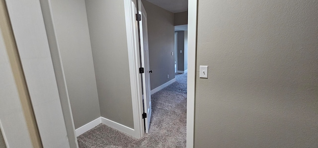 hallway with carpet