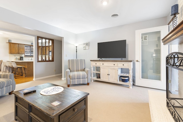 view of carpeted living room