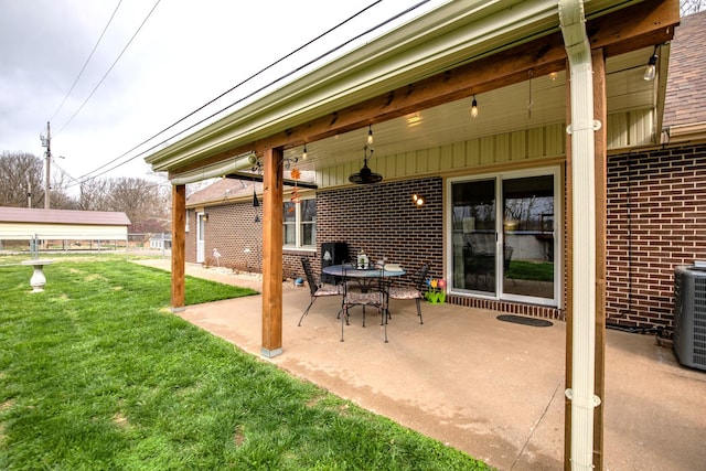 view of patio / terrace with central AC unit