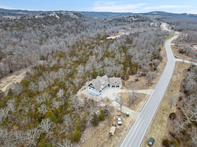 bird's eye view featuring a mountain view