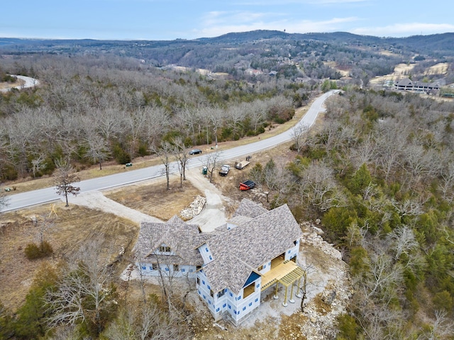 bird's eye view featuring a mountain view