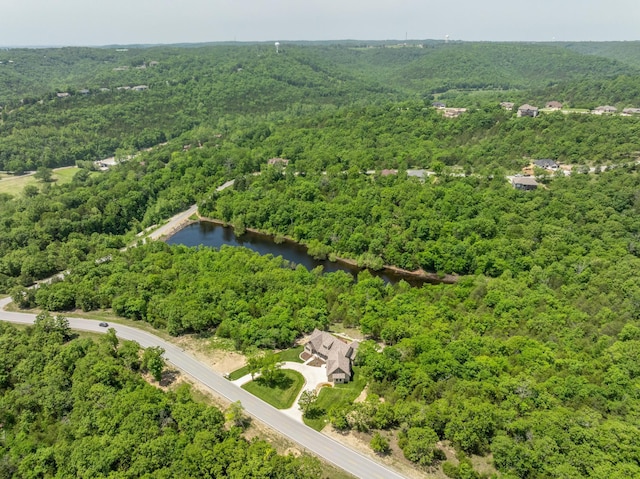 653 Forest Lake Dr, Branson West, MO 65737 - drone / aerial view of a forest and a large body of water