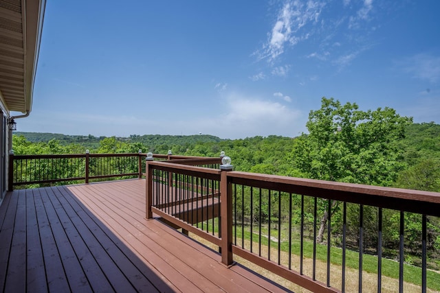 653 Forest Lake Dr, Branson West, MO 65737 - deck featuring a forest view
