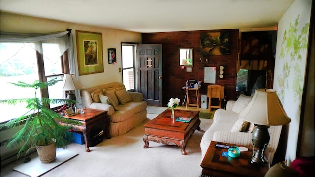 living room with plenty of natural light