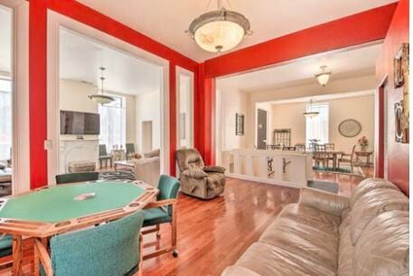 playroom featuring hardwood / wood-style floors