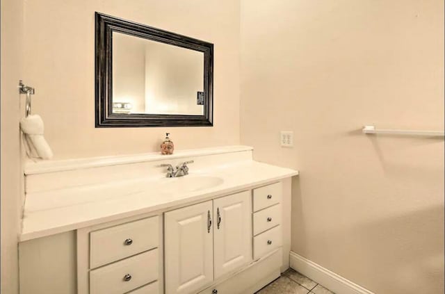 bathroom featuring vanity and tile patterned floors