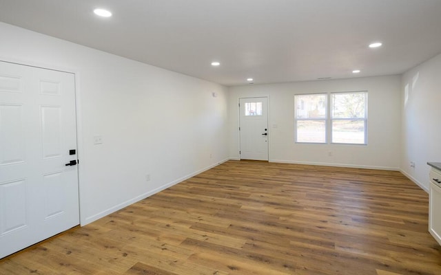 foyer featuring light wood-type flooring