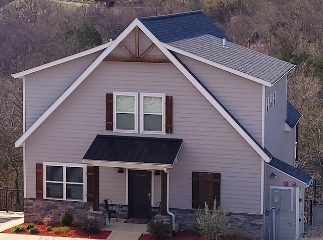 view of front of home with a patio