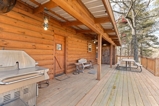 view of wooden terrace