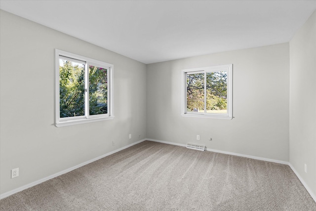 unfurnished room featuring carpet flooring and a healthy amount of sunlight