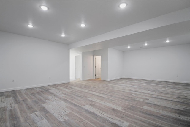 empty room featuring light hardwood / wood-style floors