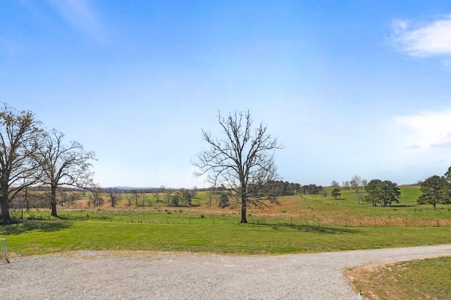 view of road featuring a rural view