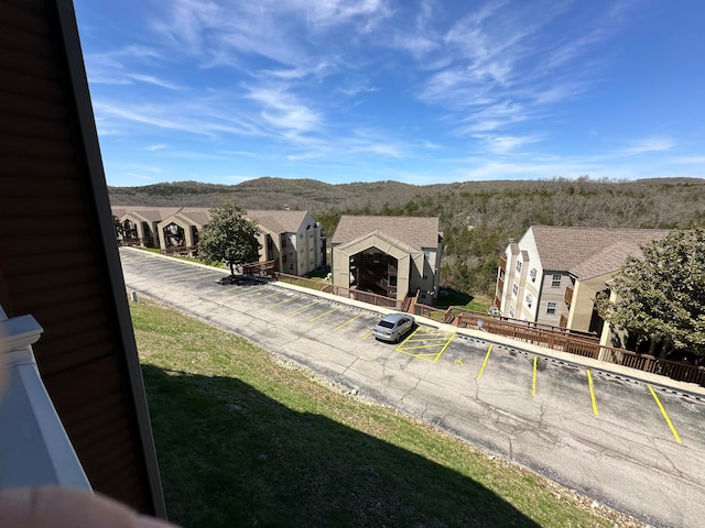 exterior space with a mountain view