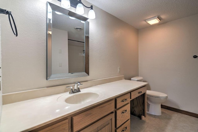 150 Sunken Forest Dr Unit 10-242, Forsyth, MO 65653 - full bathroom featuring tile patterned floors, a textured wall, toilet, vanity, and a textured ceiling
