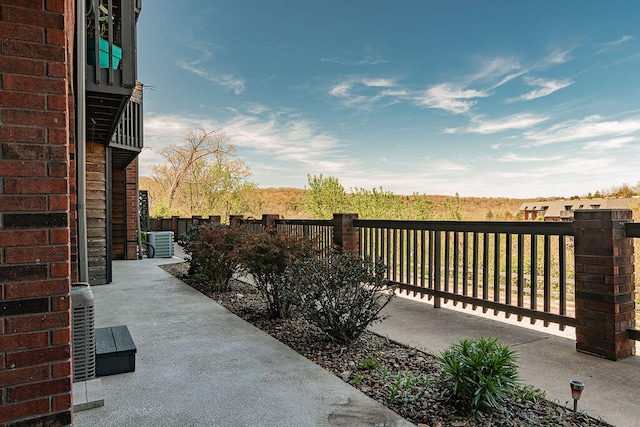 view of patio with central AC