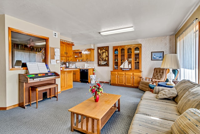 view of carpeted living room