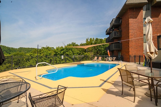 view of pool with a patio