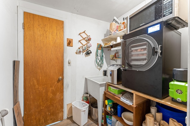 view of clothes washing area