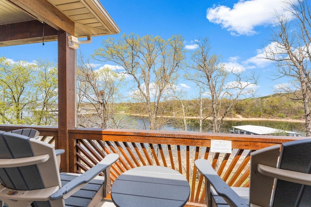 280 Tina St Unit 9, Hollister, MO 65672 - wooden deck with a water view