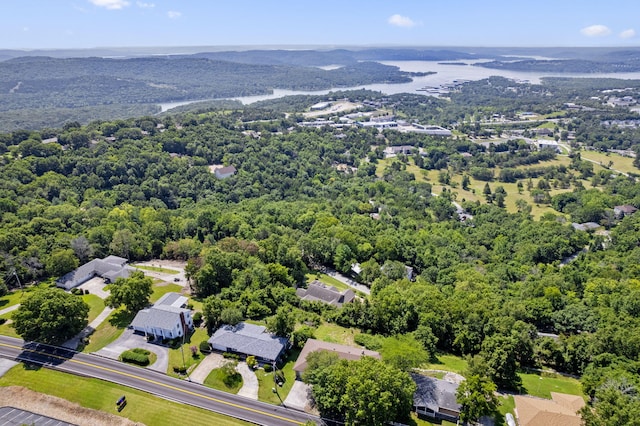 bird's eye view featuring a residential view and a view of trees